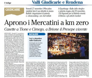 Adige - Aprono i Mercatini a km zero 24.11.2015