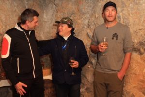 Bode Miller in family at Paganella in Trentino, Italy to present Bomber skis. US Olympic champion Bode Miller in family with his wife Morgan Beck and journalists are seen at the Paganella, in Trentino, on February 3, 2017.